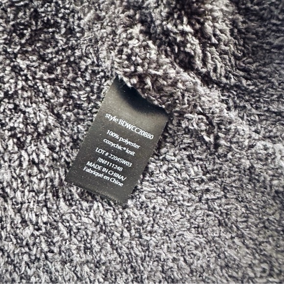 NEW Barefoot Dreams Cozychic Open Knit Cardigan Sweater Dark Gray size XS - Picture 6 of 6
